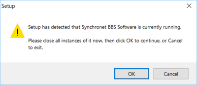 Synchronet for Windows install error