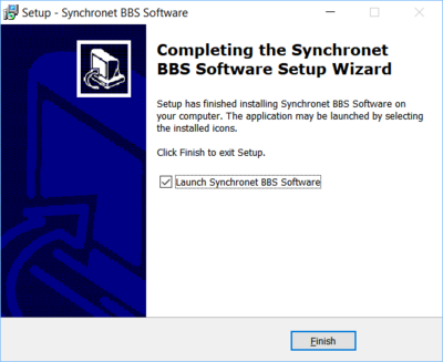 Synchronet for Windows install completed