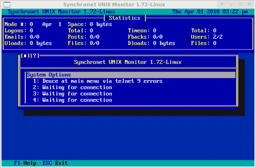 UNIX Monitor screen shot