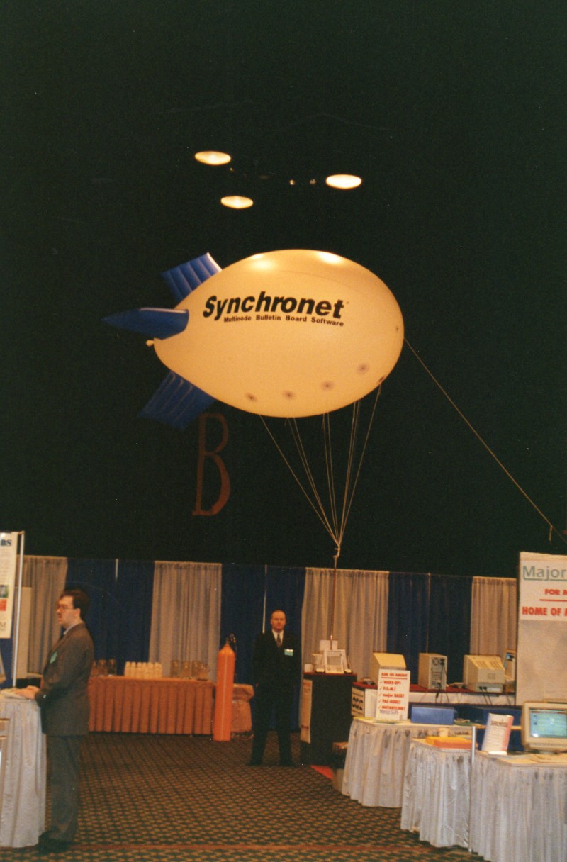 Mike and his blimp at ONE BBSCON 1993